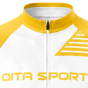 Golden Yellow <b>White</b> <b>Cycling</b> <b>Jersey</b> Short Sleeve Full Zipper Breathable Quick Dry Road Bicycle Shirt Lightweight Sportswear - Product Image 5