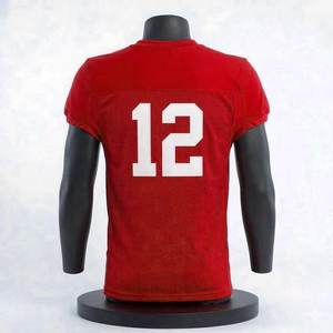 Camiseta de Fútbol Americano Transpirable, Personalizada con el Logotipo del Equipo, Sublimada, Impresa, de Tela de Poliéster Corta, Venta al por Mayor, Ropa Deportiva con Diseño Personalizado - Product Image 2