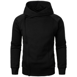 Sudadera con Capucha para Hombre, Premium, Corte Regular, Forro de Felpa de Algodón, Manga Raglán, Color Sólido, Estilo Casual, Ropa de Calle para Invierno - Product Image 5