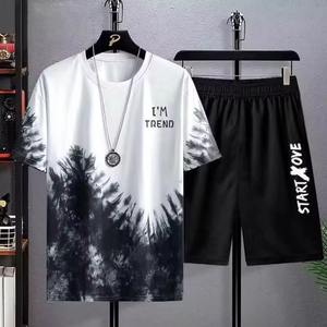 Ensemble T-shirt et short 2 pièces pour homme, respirant, en polaire, haute qualité, impression de logo personnalisé, vêtements de sport, fitness, décontracté, vêtements de sport actifs - Product Image 2