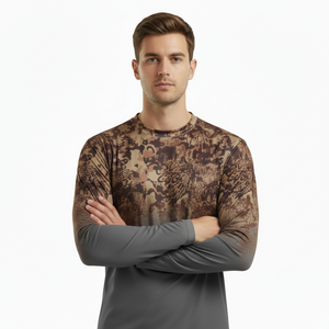 Chemises de pêche à manches longues pour hommes, protection solaire, tissu extensible ajusté - Product Image 1