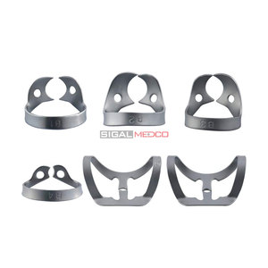 Pinces de contention dentaire manuelles en acier inoxydable allemand Brinker, 6 pièces, rétracteurs de tissus universels pour bicuspides et prémolaires - Product Image 1