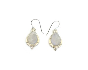 925 Silver Turquoise <b>Drop</b> Earrings 18K Gold Plated Classic Women's Jewelry Everyday Wear Water <b>Drop</b> Shape Bezel Setting - Product Image 2
