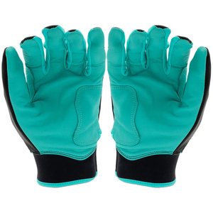 Tech Black Teal Genuine Leather Baseball Batting Gloves | Modern Anti Slip Breathable Flex Custom Pro Batting Gloves - Product Image 3