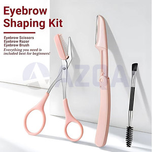 Set de manicura de acero inoxidable para cuidado personal con cortaúñas, tijeras, pinzas, depiladora de cejas y estuche de viaje. - Product Image 3