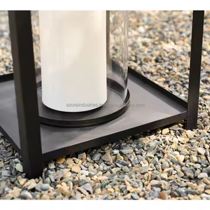 Linterna de vela de Metal marroquí negro clásico Mini mesa y soporte de Pilar colgante para decoración del hogar y el jardín - Product Image 4