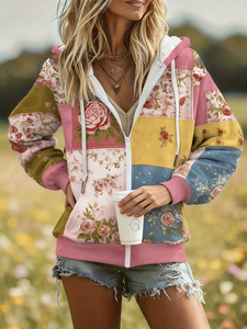 Sudadera con capucha para mujer, profesional, nueva, con estampado étnico occidental, estilo casual retro, diseño de última moda. - Product Image 6