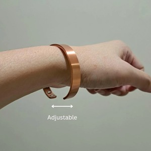 New Luxury Polished Modern Copper <b>Bangle</b> Women Magnetic <b>Engraved</b> Handmade by copper jewelry Modern antique design - Product Image 6