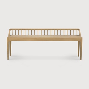 Banc d'intérieur artisanal en bois massif – Mobilier haut de gamme pour salle à manger, salon, entrée, décoration intérieure, hôtel rustique - Product Image 1