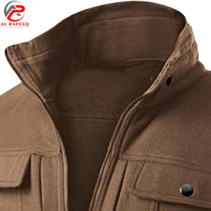 Nouvelle Veste Décontractée Homme Tendance à Col Montant Uni avec Fermeture Éclair et Boutons – Blouson Doux et Abordable - Product Image 3
