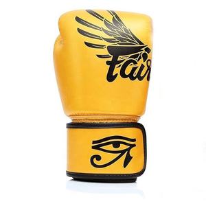 Guantes de Boxeo Fairtex Amarillos y Negros Hechos a Medida, Guantes Profesionales Ligeros para Entrenamiento y Sparring, Personalizados, 100% Cuero Genuino - Product Image 4