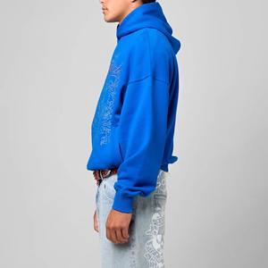 Nouvel Arrivage – Sweat à Capuche Zippé pour Homme en Polaire avec Strass, Coupe Classique, 330g, Tissé, Chaud, Respirant, Coupe-Vent, Couleur Unie, 100% Hiver - Product Image 6