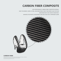 Cache-levier de vitesses Blackstone en fibre de carbone pour S60 2024 HS-195 – Accessoire d'amélioration intérieure à coller directement