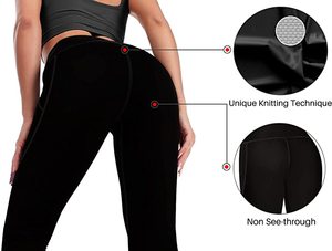 High Waist Breathable Spandex Printed Yoga <b>Leggings</b> Seamless Stretch Workout Pants with <b>Pocket</b> for Women Gym Training - Product Image 2