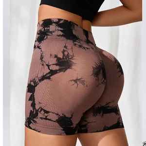 High Quality & Breathable Women Tie Dye Shorts Mid Waist New Arrival Quick Dry Eco Friendly Customized Logo Color And Size - Product Image 6