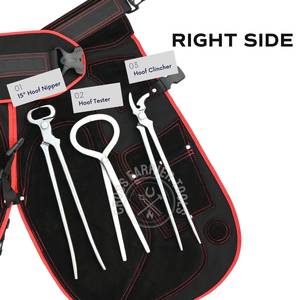 Kit de Herramientas para Herrador con Delantal de Seguridad, Cinturón Ajustable, Probador de Cascos, Lima Curva, Martillo y Cortacascos de 15 pulgadas - Product Image 4