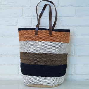 Bolso de Algodón Bohemio Ecológico Tyntra 2026 para Mujer, Decoración Cruzada con Patrón de Letras, Capacidad 3L+, Asa de Cuero, Tipo Mensajero - Product Image 1