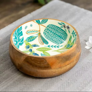 Bol de service en bois émaillé au design exigeant, bol à salade en bois émaillé, bol en bois de manguier, bol en bois d'acacia à prix très bas - Product Image 1