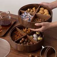 Boîte à fruits secs classique en bois artisanal de luxe moderne avec couvercle, boîte décorative en carton pour idées de cadeaux traditionnels indiens