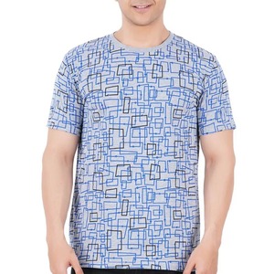 เสื้อยืดแขนสั้นผู้ชายทรงโอเวอร์ไซส์ ลายมัดย้อม คอกลม ผ้าถักเนื้อคอตตอน ทรงปกติ ระบายอากาศได้ดี ผ้าเจอร์ซีย์ 220 กรัม รับสกรีนโลโก้ - Product Image 1
