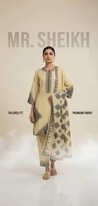 Shalwar Kameez en coton brodé pour femmes, tendance été, 3 pièces, prêt-à-porter, grandes tailles, très demandé. - Product Image 5