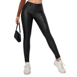 Pantalons en cuir pour femmes fabriqués en usine, de la meilleure qualité, sur mesure, vente en gros, prix de gros. - Product Image 1