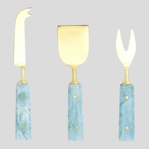 Hot Selling Stainless Steel <b>Cheese</b> <b>Knives</b> <b>Set</b> With Resin Handle and Gold <b>Cheese</b> <b>Knives</b> <b>Set</b> Handmade Product at Reasonable Price - Product Image 2