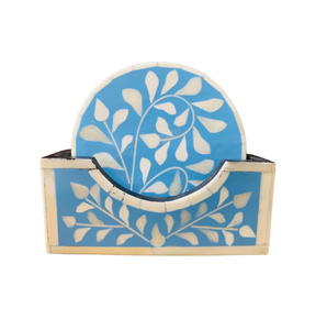 Sous-verre rectangulaire personnalisé en os incrusté, écologique, pour thé, avec motif incrusté d'os - Product Image 1