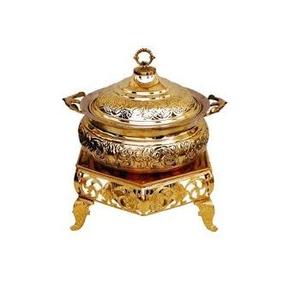 Chauffe-Plat Professionnel en Acier Inoxydable pour Buffet, avec Couvercle, Bac à Eau, Alimentation au Gaz, Écologique, Usage Commercial - Product Image 1