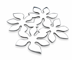 Recycled Cast Aluminum Flower Trivet | Decorative Heat Resistant Hot Pot Stand <b>Table</b> <b>Protector</b> Kitchen Dining Home Decor Gifted - Product Image 1