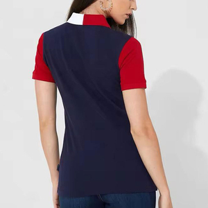 Best Selling Quick Dry <b>Women</b> Polo <b>T</b> <b>Shirt</b> Breathable Causal Wear Color Blocked Short Sleeve Casual Red <b>White</b> Woman Polo <b>T</b> <b>Shirt</b> - Product Image 6
