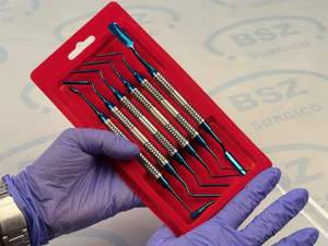 Mejor Manual Premium azul titanio recubierto antiadherente Dental compuesto relleno instrumento Set BSZ SURGICO Dental quirúrgico - Product Image 4