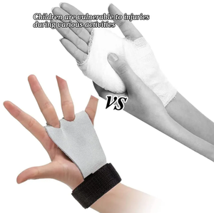 Gymnastic <b>Pull</b> <b>up</b> 2 Hole Hand Grips Leather Hand Grips Palm Guard - Product Image 4