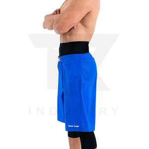 Nuevos Shorts de Baño para Hombre, Modelo Awrah, de Spandex/Poliéster, Secado Rápido, Cierre con Cordón, Color Sólido, Opción de Logotipo Personalizado - Product Image 2