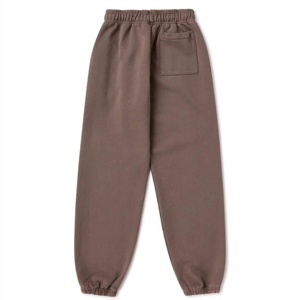 Pantalones deportivos de algodón con logotipo personalizado, con bolsillo con cremallera, para hombre, ajustados, color gris, para gimnasio. - Product Image 2