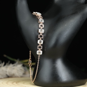 Stylish 925 Sterling Silver Moissanite Diamond Iced Out Necklace Square Cluster Link Chain Hip Hop Jewelry for Men and Women - Product Image 3