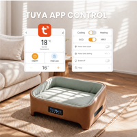 Lit intelligent pour animaux de compagnie avec écran LED, chauffage et refroidissement automatiques, canapé, logo personnalisé, lit pour animaux de compagnie à température contrôlée, maison pour animaux de compagnie