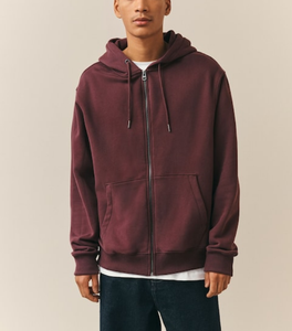 Heavyweight 380 GSM <b>Zip</b> <b>up</b> Hoodies for Men's Two-Way Zipper Oversized Blank Plain Custom Made OEM Logo Embroidery 100% Cotton - Product Image 1