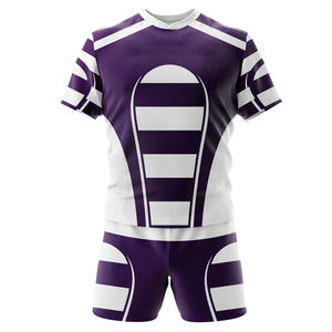 Nouveaux uniformes de rugby personnalisables à manches courtes, design respirant pour la performance et la coordination d'équipe - Product Image 3