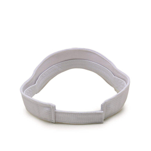 Visière unisexe de qualité supérieure en polyester blanc et bleu marine avec bord incurvé, ajustement réglable pour une utilisation estivale en extérieur, pour adultes - Product Image 4