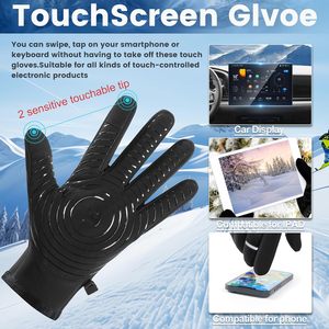 Gants d'hiver pour hommes et femmes, gants de sport thermiques imperméables pour hommes et femmes pour le cyclisme, la randonnée, la conduite et la course à pied - Product Image 5