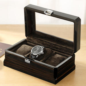Wooden <b>Watch</b> Display Box Glass Window Multi Slot <b>Watch</b> Case <b>Rectangular</b> Collector Storage Box - Product Image 2