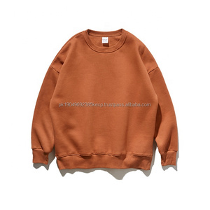 Custom Plain Dyed Cotton Sweatshirt Crew Neck Hoodie <b>Men's</b> and Women's <b>Pink</b> Gray Blank Sweatshirt for HoodiesDDP Shipping - Product Image 3