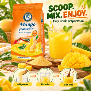VINUT TRUST Jugo Instantáneo en Polvo con Sabor a Mango, Caja de 400g, 100% Natural, Sin Azúcar, Jugo de Fruta Recién Exprimido - Product Image 6