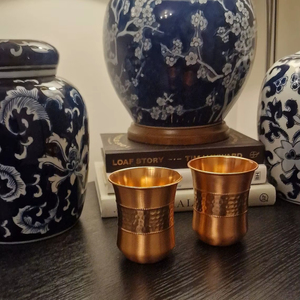 แก้วไวน์ทองแดงสุดหรู ของขวัญแต่งงาน ชุดแก้วทองแดง ของขวัญเทศกาล แก้วน้ำทองแดง ของขวัญวันดิวาลี ทองแดง - Product Image 1