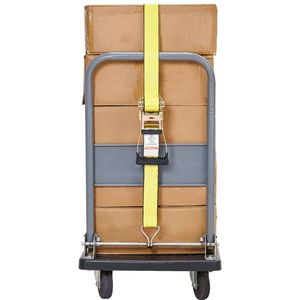 Set Premium di 4 Cinghie a Cricchetto con Resistenza di Rottura di 4500 kg, Doppio Gancio a J e Imbottitura da 5 cm x 68 cm - Product Image 6