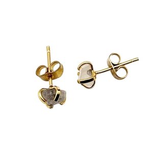 Natural Herkimer Quartz Raw <b>Stud</b> <b>Earrings</b> Dainty Crystal 18K Gold Plated Jewelry for Women - Product Image 1