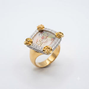 Classic Style Fine Custom Photo Iced Portrait Moissanite Diamond Hip Hop Statement <b>Rings</b> 925 Silver Personalized Jewelry Gifts - Product Image 1