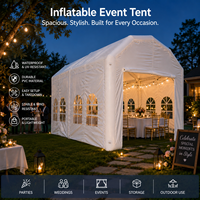 Carpa Inflable Blanca Comercial para Eventos, Impermeable, con Ventanas Transparentes para Bodas, Eventos, Exhibiciones y Uso en Exteriores