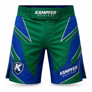 Pantalones Cortos de MMA Transpirables de Secado Rápido de Alta Calidad para Hombre, Tela Elástica de Poliéster y Spandex, Servicio OEM Personalizable - Product Image 3